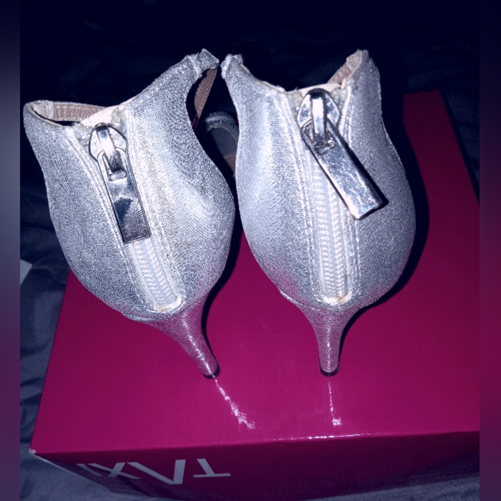 Glamorous Silver Strappy High Heels - Picture 3 of 3